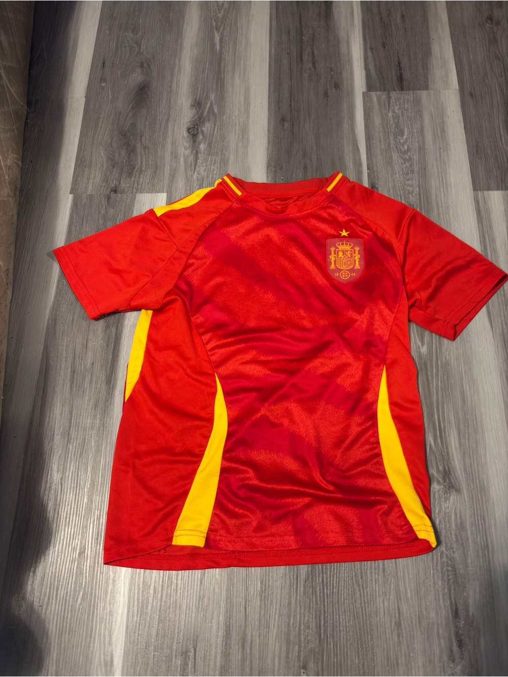 adidas Red and Yellow Kids Soccer Jersey